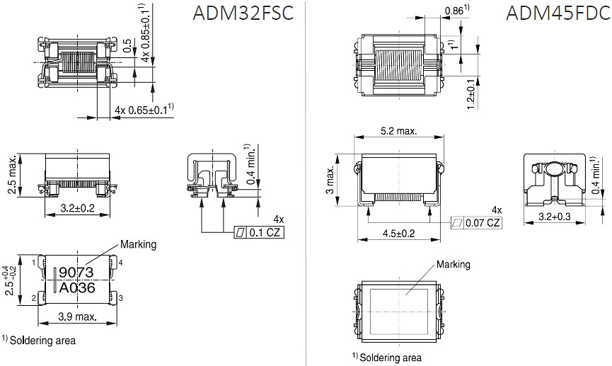 TDK ADM32FSC & ADM45FDC PoC Inductors